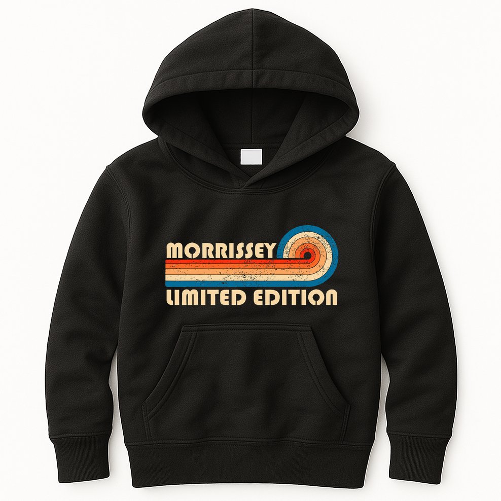 Morrissey Surname Retro Vintage 80s 90s Birthday Kids Hoodie