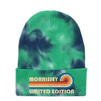 Morrissey Surname Retro Vintage 80s 90s Birthday Tie Dye 12in Knit Beanie