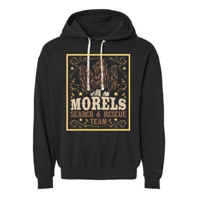Morel Search Rescue Team Mushroom Hunting Mushroom Hunter Garment-Dyed Fleece Hoodie