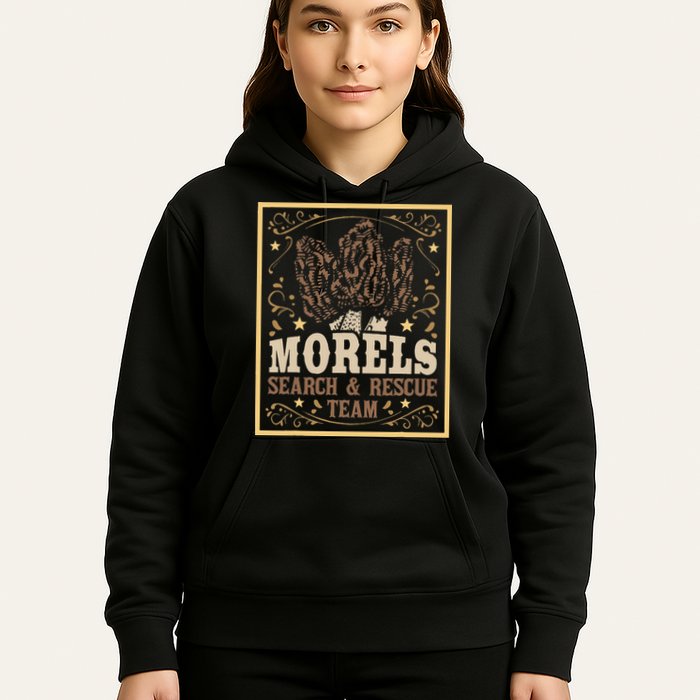 Morel Search Rescue Team Mushroom Hunting Mushroom Hunter Hoodie