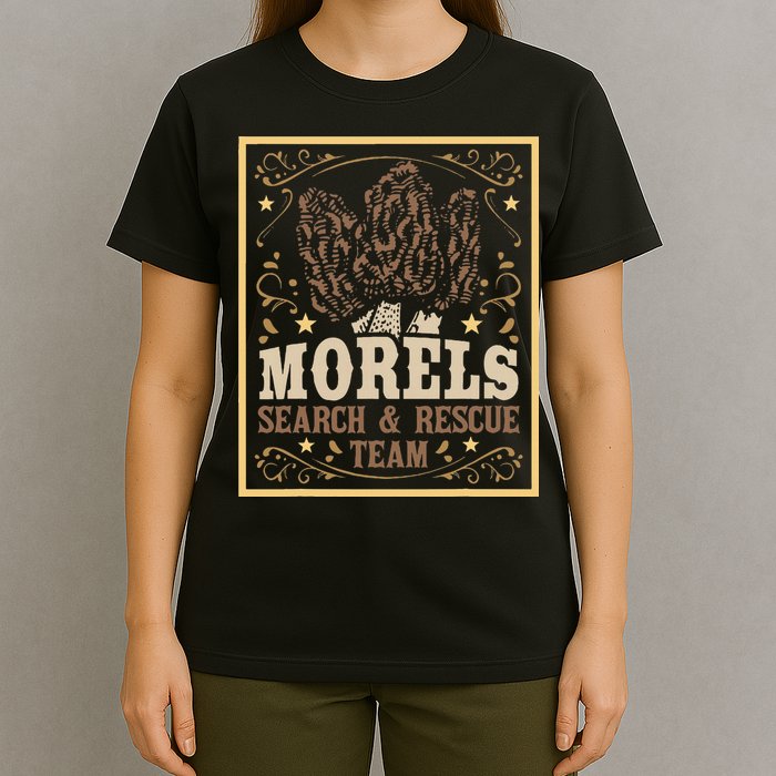 Morel Search Rescue Team Mushroom Hunting Mushroom Hunter T-Shirt
