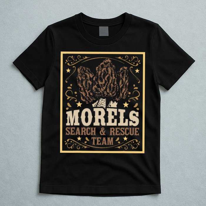 Morel Search Rescue Team Mushroom Hunting Mushroom Hunter T-Shirt