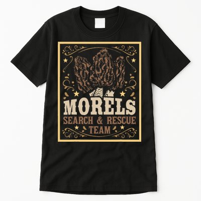 Morel Search Rescue Team Mushroom Hunting Mushroom Hunter Tall T-Shirt
