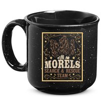 Morel Search Rescue Team Mushroom Hunting Mushroom Hunter 15oz Campfire Ceramic Mug