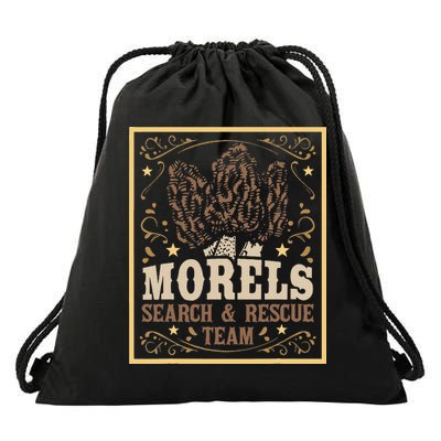Morel Search Rescue Team Mushroom Hunting Mushroom Hunter Drawstring Bag