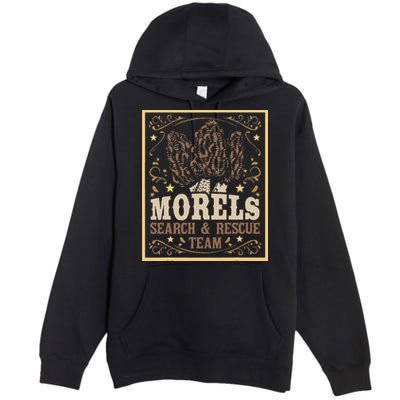Morel Search Rescue Team Mushroom Hunting Mushroom Hunter Premium Pullover Hoodie