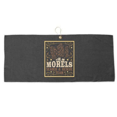 Morel Search Rescue Team Mushroom Hunting Mushroom Hunter Large Microfiber Waffle Golf Towel