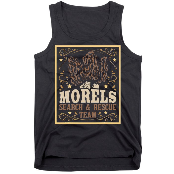 Morel Search Rescue Team Mushroom Hunting Mushroom Hunter Tank Top