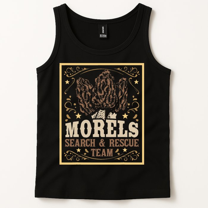 Morel Search Rescue Team Mushroom Hunting Mushroom Hunter Tank Top