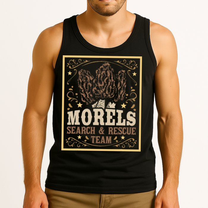Morel Search Rescue Team Mushroom Hunting Mushroom Hunter Tank Top
