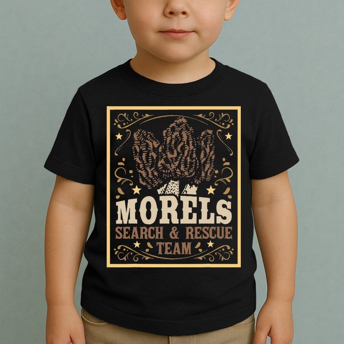Morel Search Rescue Team Mushroom Hunting Mushroom Hunter Toddler T-Shirt