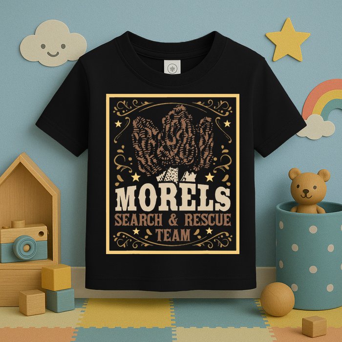 Morel Search Rescue Team Mushroom Hunting Mushroom Hunter Toddler T-Shirt