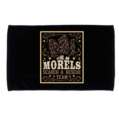Morel Search Rescue Team Mushroom Hunting Mushroom Hunter Microfiber Hand Towel