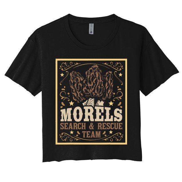 Morel Search Rescue Team Mushroom Hunting Mushroom Hunter Crop Top