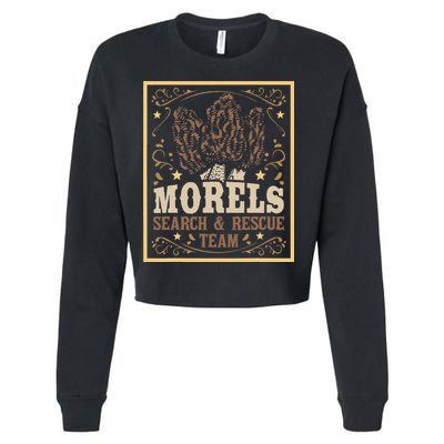 Morel Search Rescue Team Mushroom Hunting Mushroom Hunter Cropped Pullover Crew