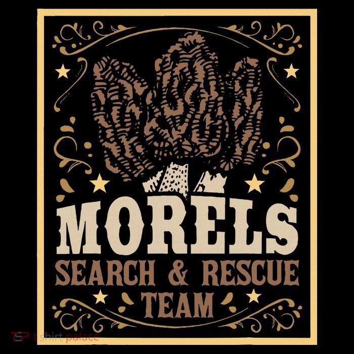 Morel Search Rescue Team Mushroom Hunting Mushroom Hunter Women's V-Neck T-Shirt