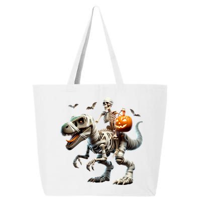 Mummy Skeleton Riding Dinosaur Halloween Spooky Design Gift 25L Jumbo Tote