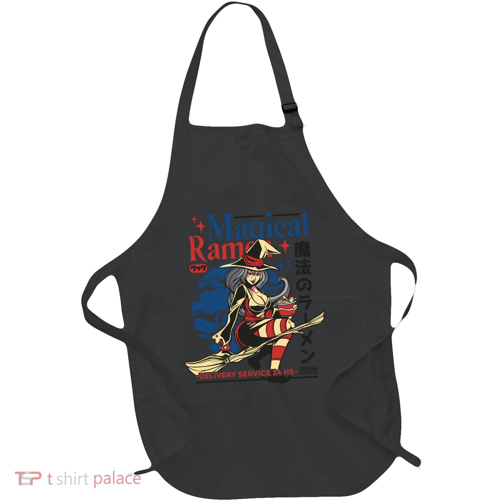 Magical Sexy Roman Noodle Witch Full-Length Apron With Pockets