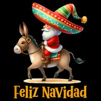 Mexican Santa Riding Donkey Christmas Navidad Mexicana Cooling Performance Crew T-Shirt