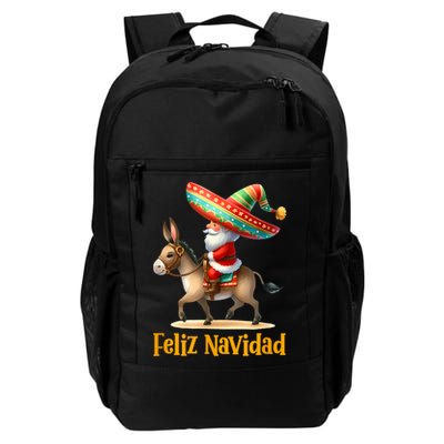 Mexican Santa Riding Donkey Christmas Navidad Mexicana Backpack
