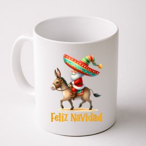 Mexican Santa Riding Donkey Christmas Navidad Mexicana Coffee Mug