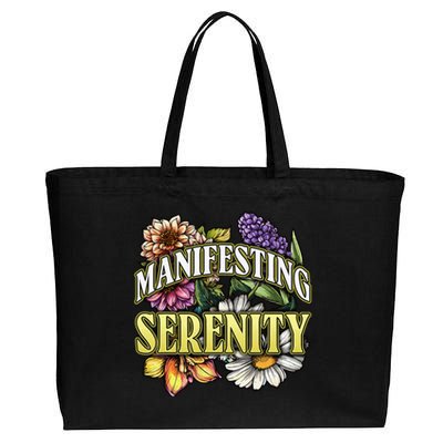 Manifestation Serenity Relaxation Mindfulness Calm Positive Cotton Canvas Jumbo Tote