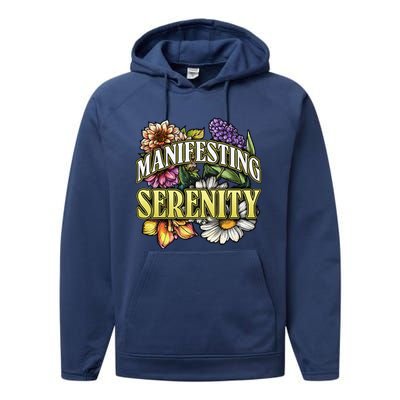 Manifestation Serenity Relaxation Mindfulness Calm Positive Performance Fleece Hoodie