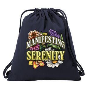 Manifestation Serenity Relaxation Mindfulness Calm Positive Drawstring Bag