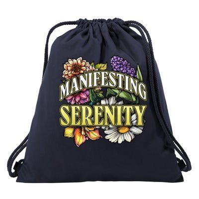 Manifestation Serenity Relaxation Mindfulness Calm Positive Drawstring Bag