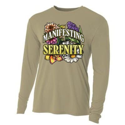 Manifestation Serenity Relaxation Mindfulness Calm Positive Cooling Performance Long Sleeve Crew