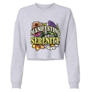 Manifestation Serenity Relaxation Mindfulness Calm Positive Cropped Pullover Crew