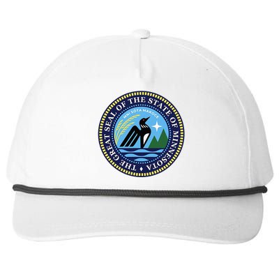 Minnesota State Seal North Star Mn State Seal Common Loon Snapback Five-Panel Rope Hat