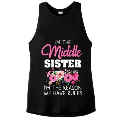 Middle Sister Shirts Im The Reason We Have Rules Matching Ladies PosiCharge Tri-Blend Wicking Tank