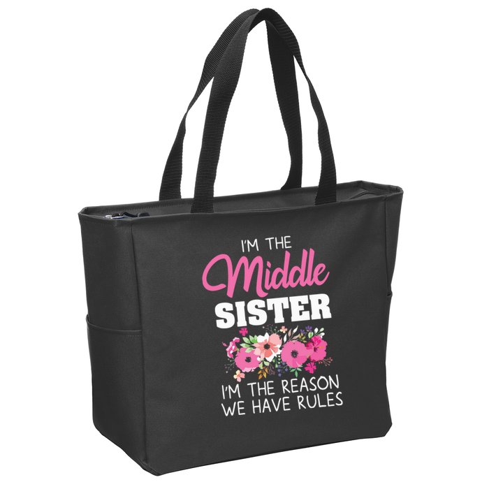 Middle Sister Shirts Im The Reason We Have Rules Matching Zip Tote Bag