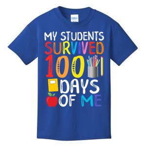 My Students Survived 100 Days Of Me School Teacher Party Meaningful Gift Kids T-Shirt