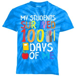 My Students Survived 100 Days Of Me School Teacher Party Meaningful Gift Kids Tie-Dye T-Shirt