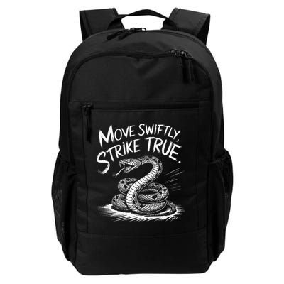 Move Swiftly Strike True Rattlesnake Accuracy Design Daily Commute Backpack