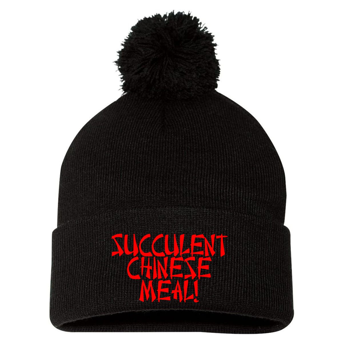 Meth Syndicate Succulent Chinese Meal Get Your Hand Off Of My Penis Pom Pom 12in Knit Beanie