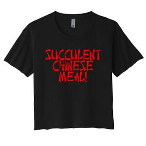 Meth Syndicate Succulent Chinese Meal Get Your Hand Off Of My Penis Women's Crop Top Tee