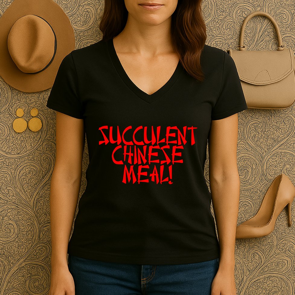 Meth Syndicate Succulent Chinese Meal Get Your Hand Off Of My Penis Women's V-Neck T-Shirt
