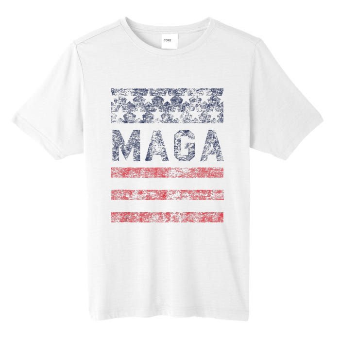 MAGA Stars & Stripes Retro Vintage Distressed Graphic Tall Fusion ChromaSoft Performance T-Shirt