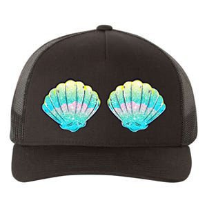 Mermaid Sea Shell Bra Birthday Costume Women Yupoong Adult 5-Panel Trucker Hat