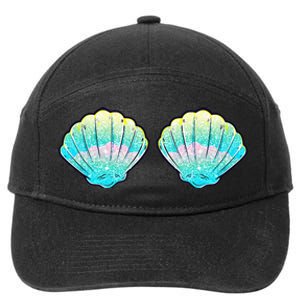 Mermaid Sea Shell Bra Birthday Costume Women 7-Panel Snapback Hat