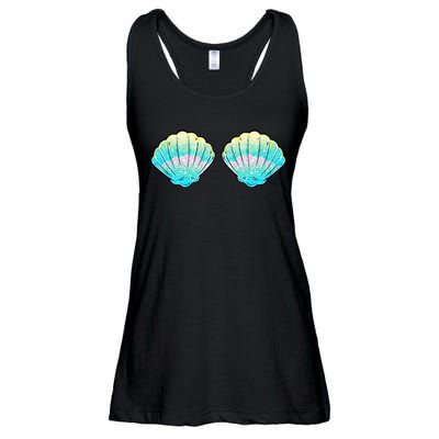Mermaid Sea Shell Bra Birthday Costume Women Ladies Essential Flowy Tank