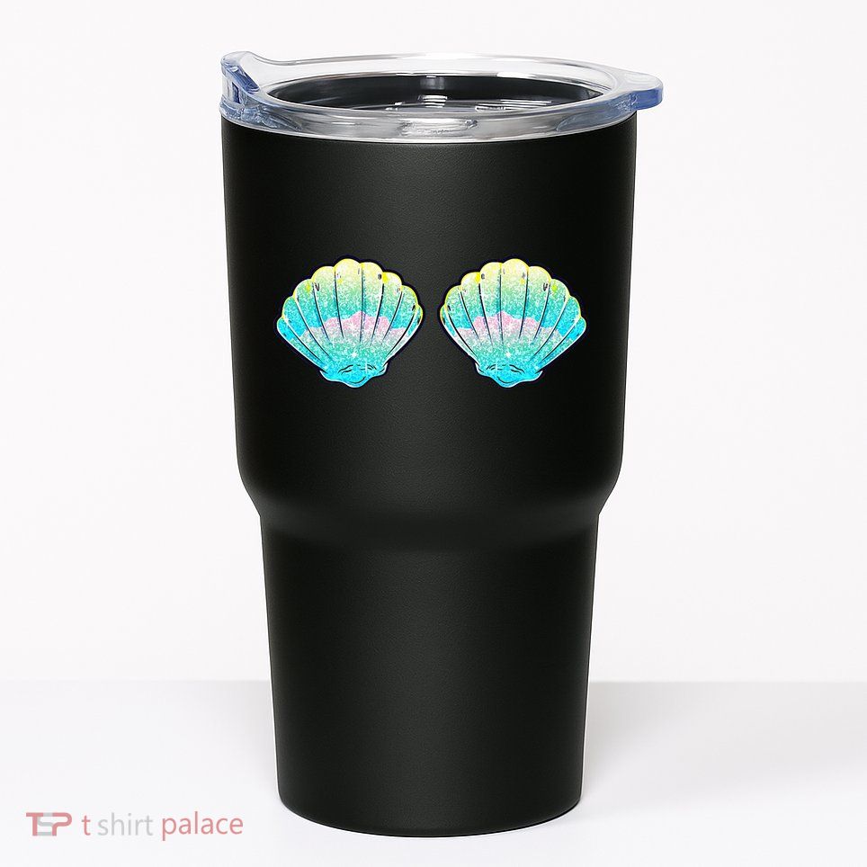 Mermaid Sea Shell Bra Birthday Costume Women Tumbler