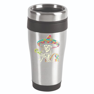 Mexican Skeleton Sombrero Cinco De Mayo Mexican Fiesta Party 16oz Travel Tumbler