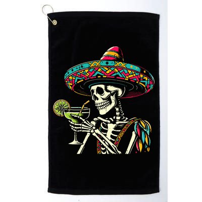 Mexican Skeleton Sombrero Cinco De Mayo Mexican Fiesta Party Golf Towel