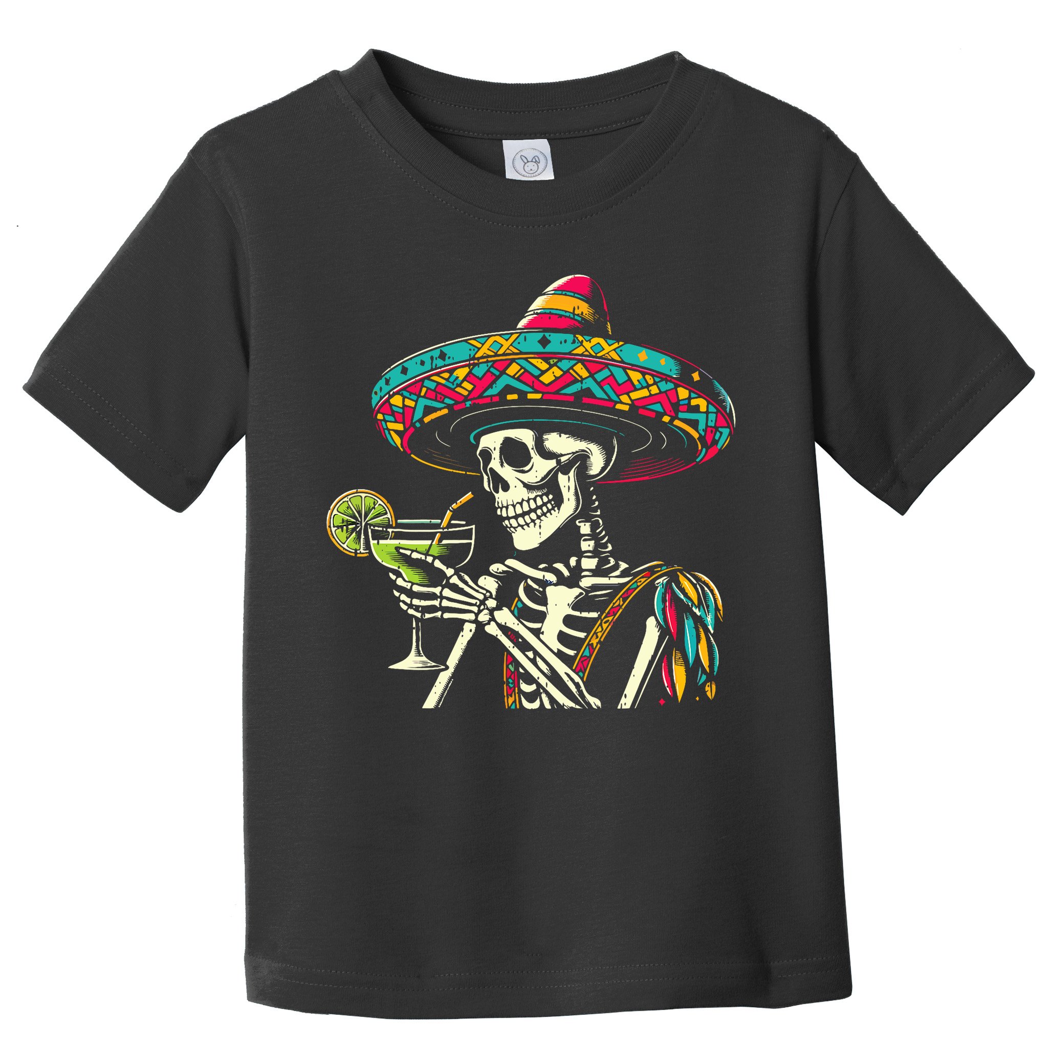 Mexican Skeleton Sombrero Cinco De Mayo Mexican Fiesta Party Toddler T-Shirt