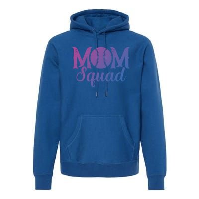 Mom Squad Sports Player Athletic Mothers Day Baseball Gift Premium Hoodie