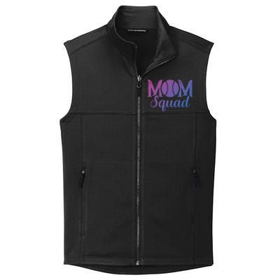 Mom Squad Sports Player Athletic Mothers Day Baseball Gift Collective Smooth Fleece Vest